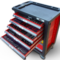 Strend Pro B224 Dielenský vozík s náradím, 245 dielov, 6 zásuviek 239783