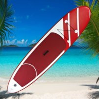 Paddleboard nafukovací s príslušenstvom do 90 kg, 305x71 cm, červený